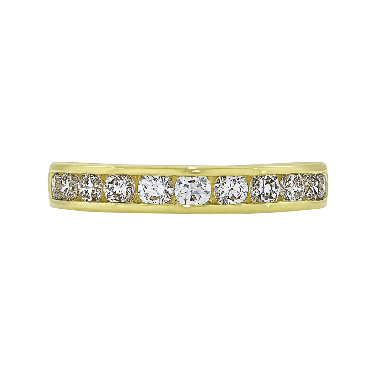 Argolla en oro amarillo de 18 Kilates, Cintillo, con diamante laboratorio de 0.75 Ct