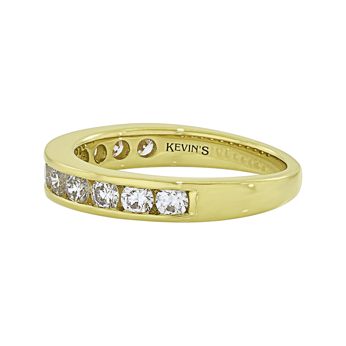 Argolla en oro amarillo de 18 Kilates, Cintillo, con diamante laboratorio de 0.75 Ct