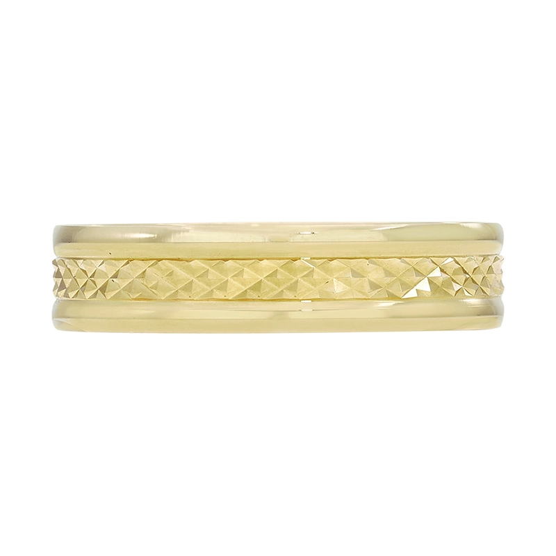 Argolla en oro amarillo de 18 Kilates con visos, Plana, 5 mm. de ancho