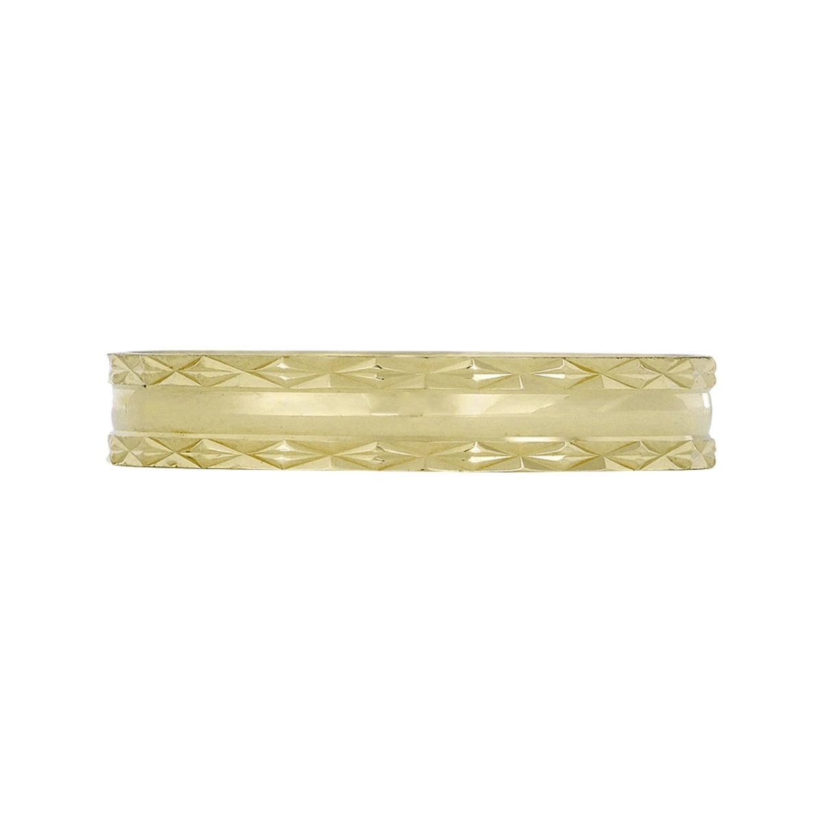 Argolla en oro amarillo de 18 Kilates con visos, Plana, 4 mm. de ancho