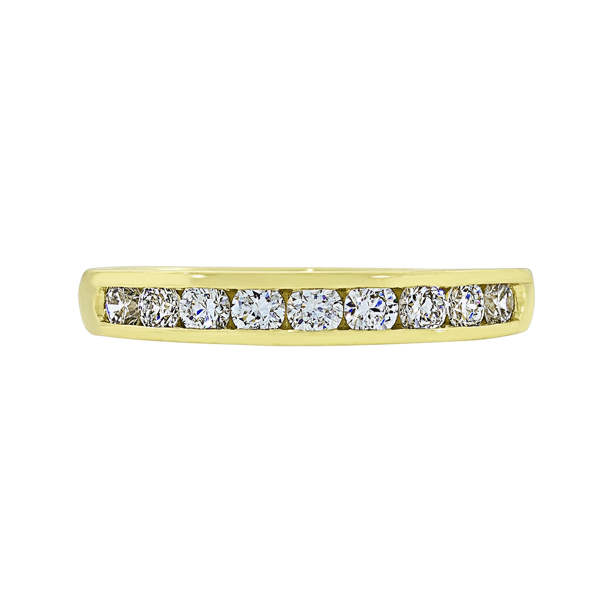 Argolla en oro amarillo de 18 Kilates, Cintillo, con diamante de laboratorio de 0.50 Ct