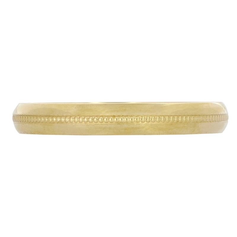 Argolla en oro amarillo de 18 Kilates con visos, 1/2 caña, 3.50 mm. de ancho