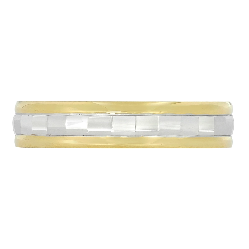 Argolla en oro amarillo de 18 Kilates con visos, Plana, 5 mm. de ancho
