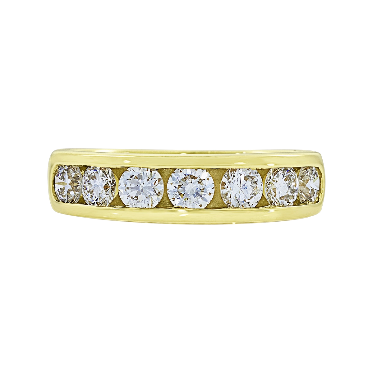 Argolla en oro amarillo de 18 Kilates, Cintillo, con diamante de laboratorio de 1.00 Ct