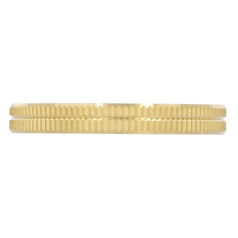 Argolla en oro amarillo de 18 Kilates con visos, Plana, 3 mm. de ancho