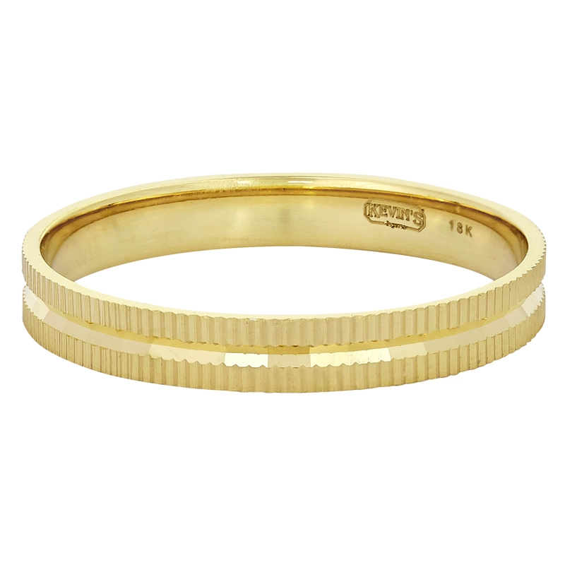Argolla en oro amarillo de 18 Kilates con visos, Plana, 3.50 mm. de ancho