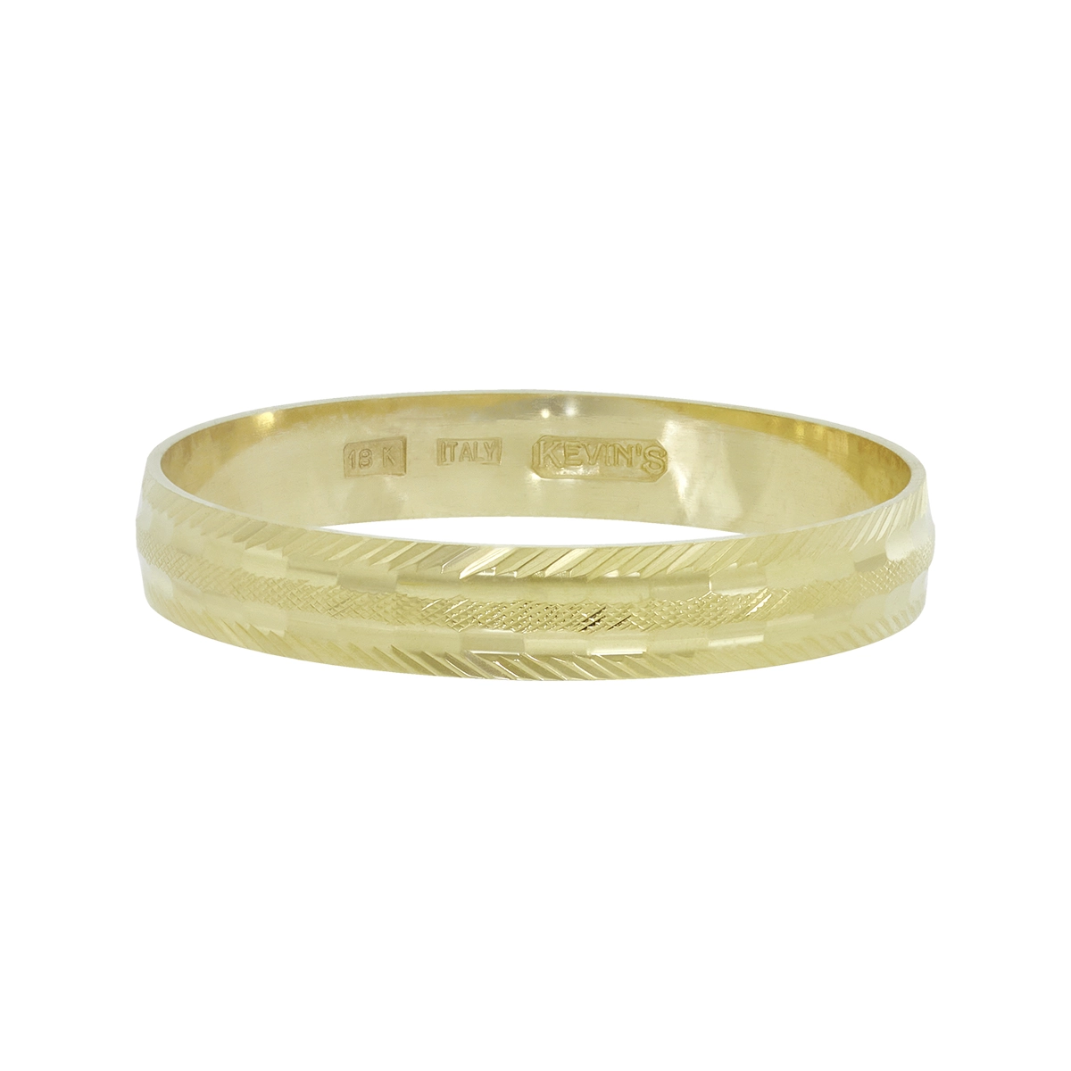 Argolla en oro amarillo de 18 Kilates con visos, Plana, 3 mm. de ancho