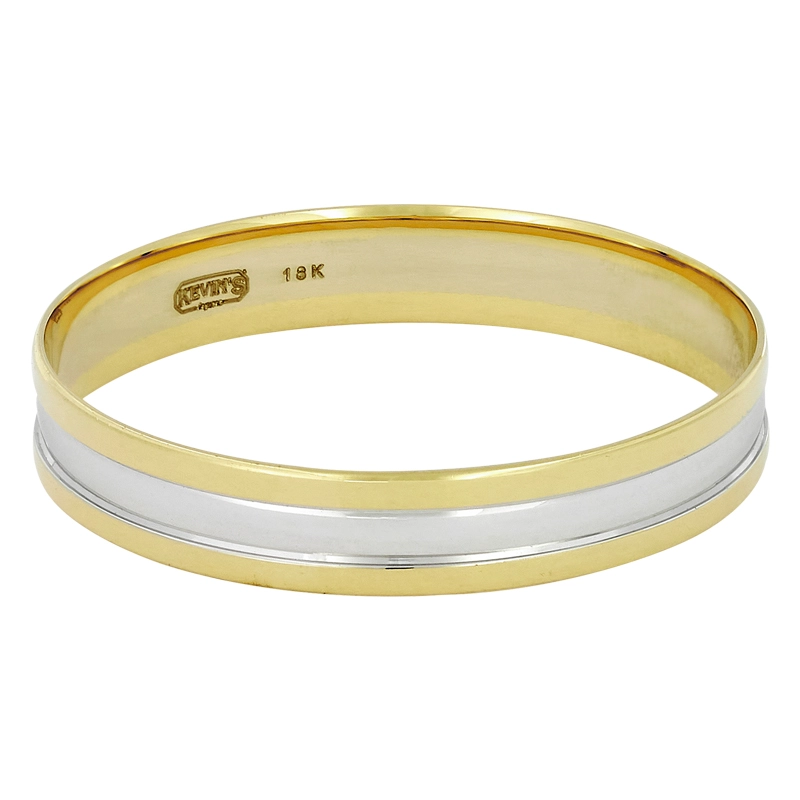 Argolla en oro amarillo de 18 Kilates, Plana, 4 mm. de ancho