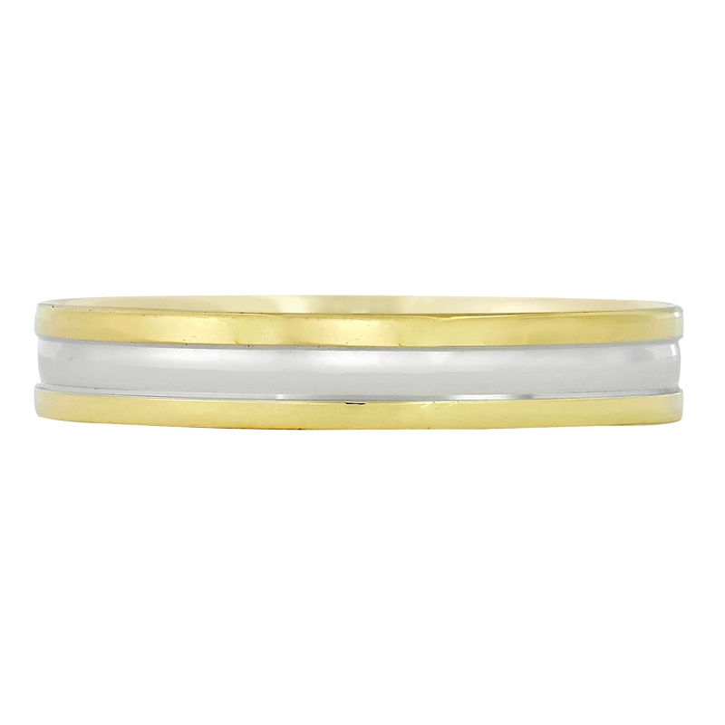 Argolla en oro amarillo de 18 Kilates, Plana, 4 mm. de ancho