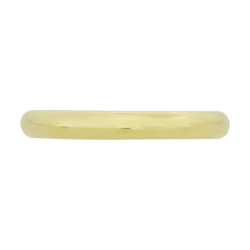 Argolla en oro amarillo de 18 Kilates, 1/2 caña, 3 mm. de ancho