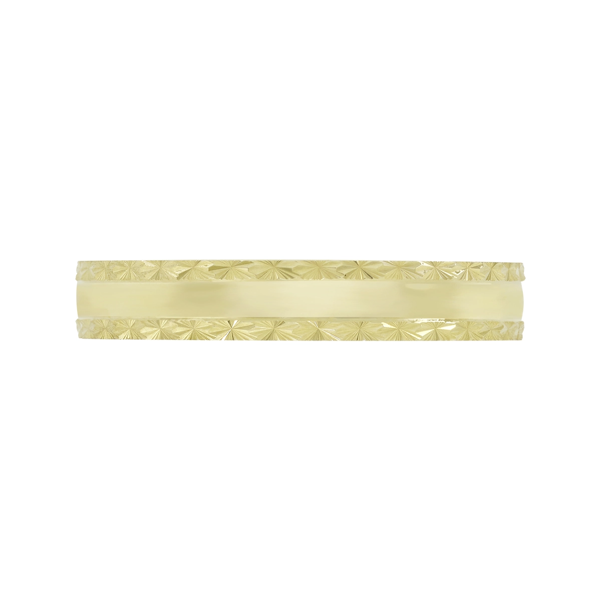 Argolla en oro amarillo de 18 Kilates con visos, Plana, 4 mm. de ancho