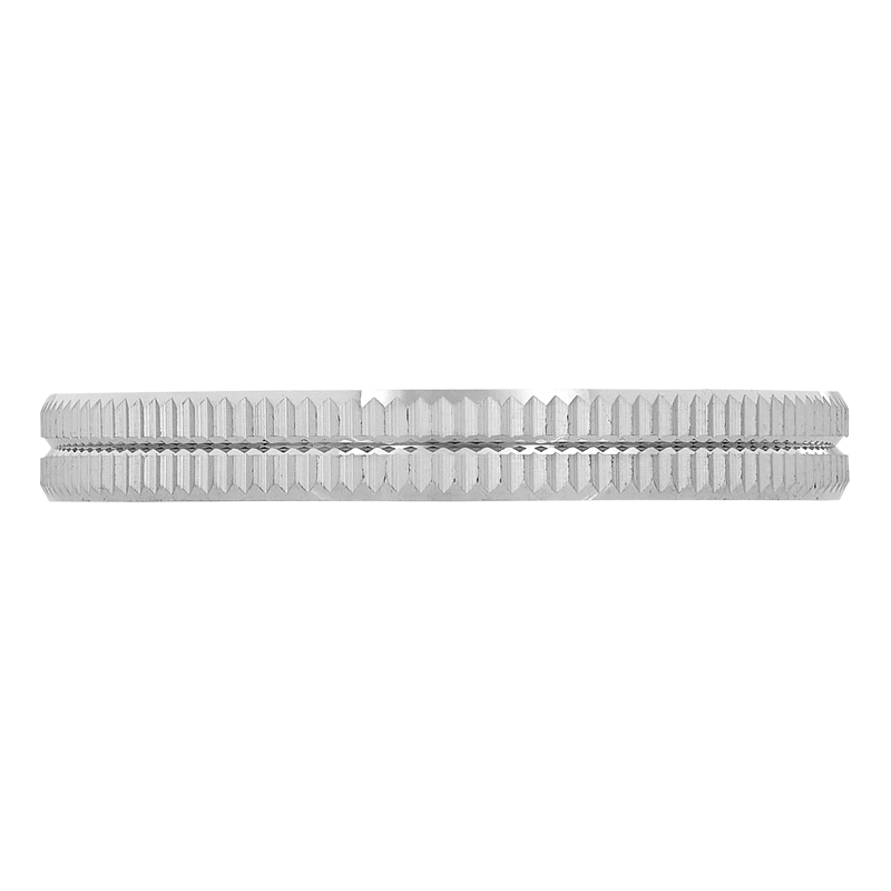 Argolla en oro blanco de 18 Kilates con visos, Plana, 3 mm. de ancho
