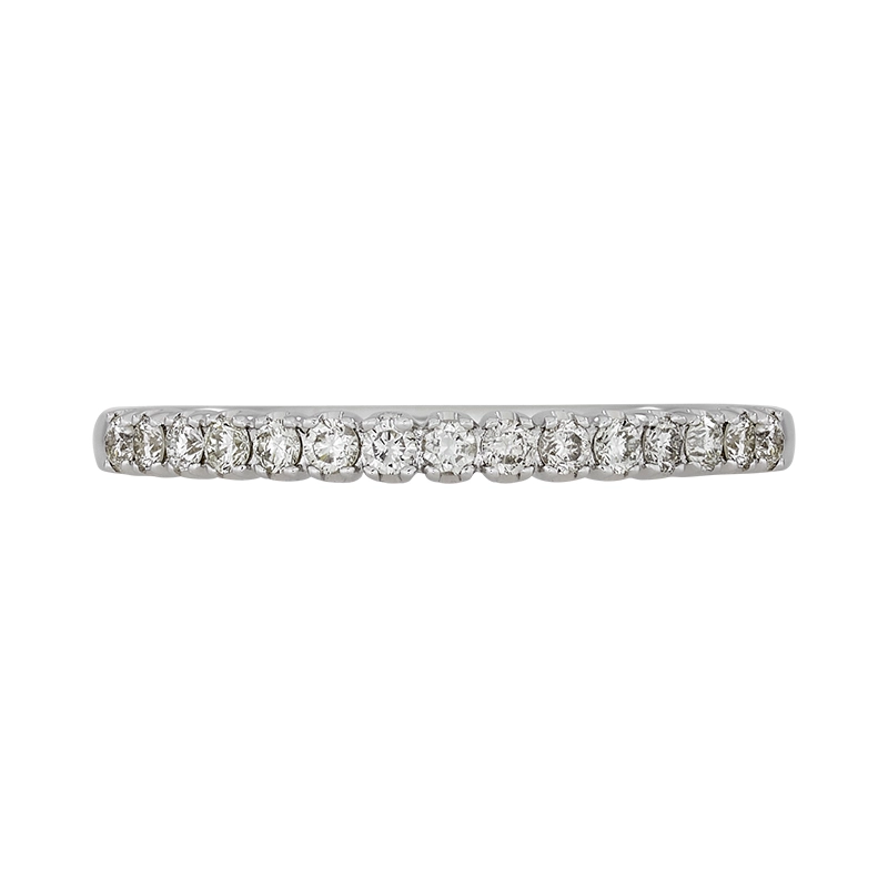 Argolla en oro blanco de 18 Kilates, Cintillo, con diamantes de 0.27 Ct
