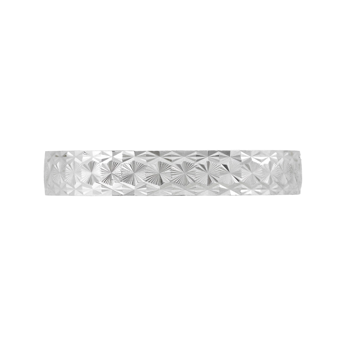 Argolla en oro blanco de 18 Kilates con visos, Plana, 3.50 mm. de ancho