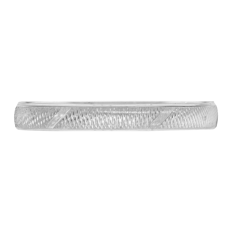 Argolla en oro blanco de 18 Kilates con visos satinado, Plana, 3 mm. de ancho