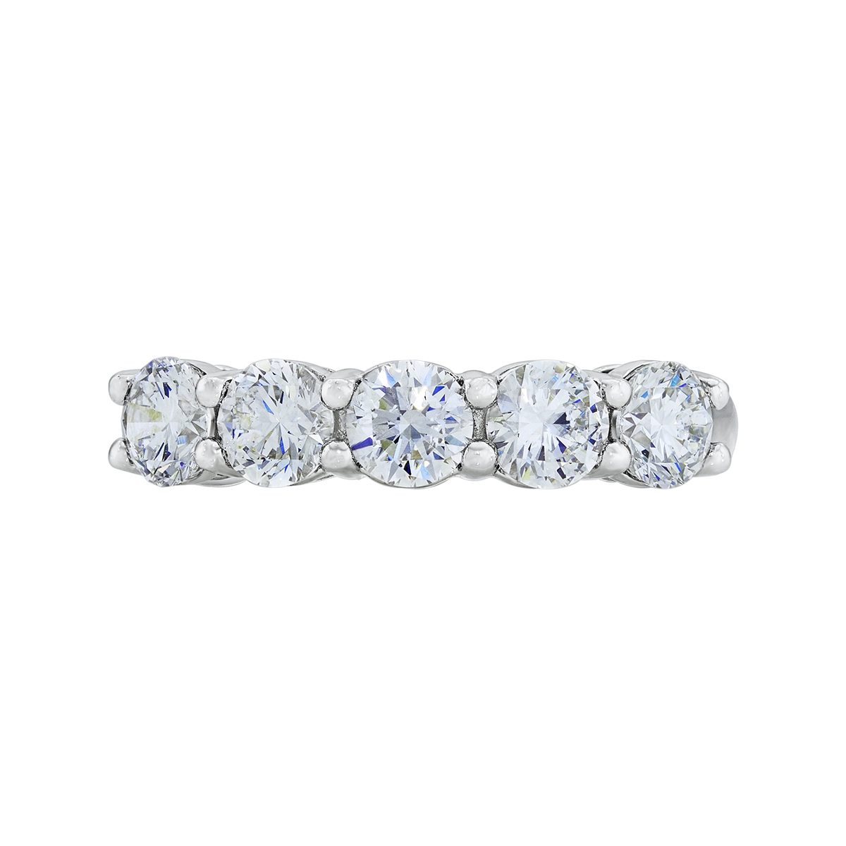 Argolla en oro blanco de 18 Kilates, Cintillo, con diamante de laboratorio de 1.50 Ct