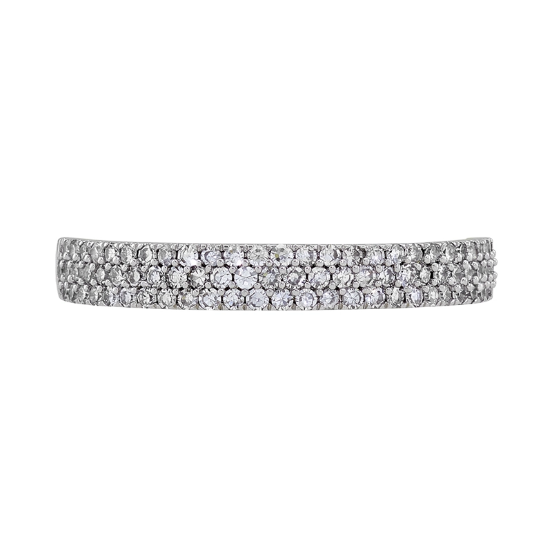 Argolla en oro blanco de 18 Kilates, con diamantes de 0.29 Ct