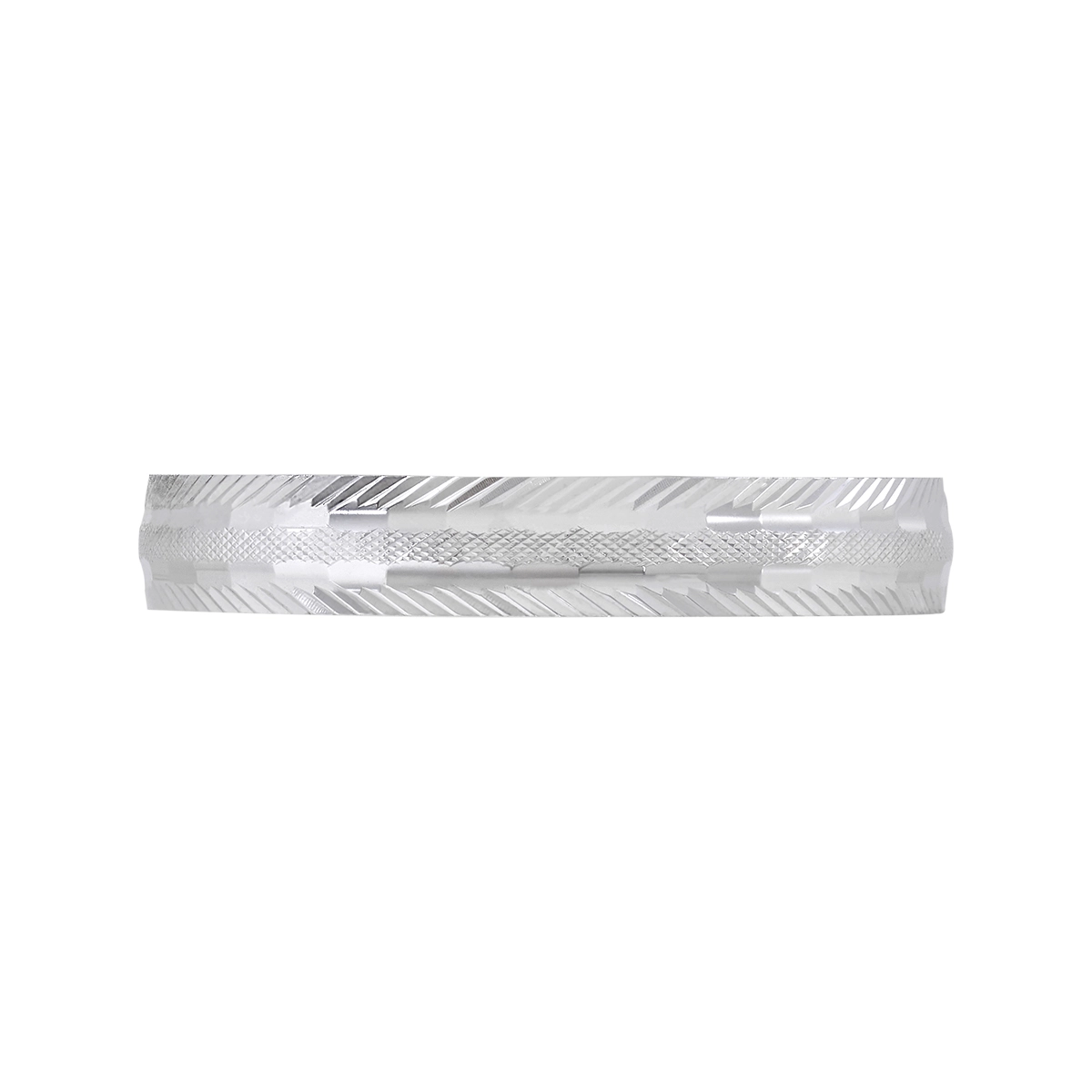 Argolla en oro blanco de 18 Kilates con visos, Plana, 3 mm. de ancho