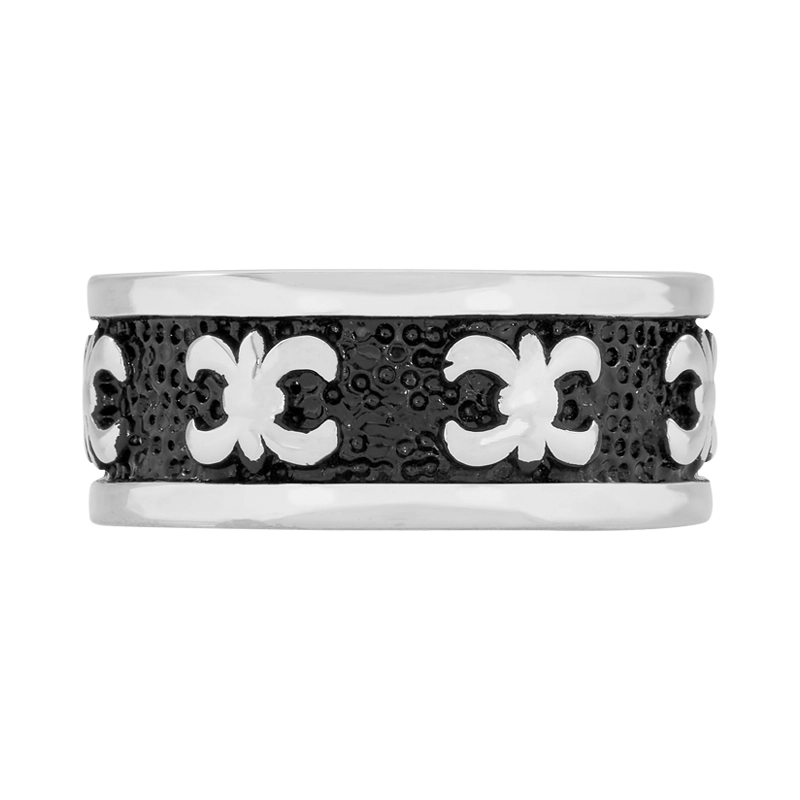 Argolla en acero, Plana, 9 mm. de ancho, de la coleccion Forza