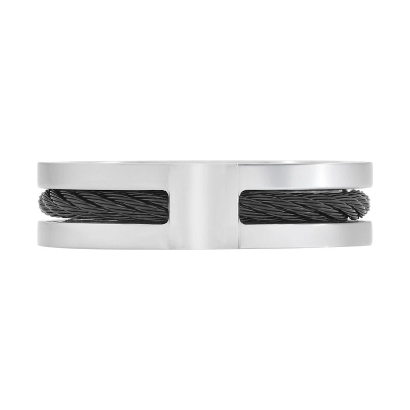 Argolla en acero, Plana, 6 mm. de ancho, de la coleccion Forza