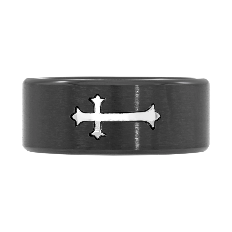 Argolla en acero, Plana, 9 mm. de ancho, de la coleccion Forza