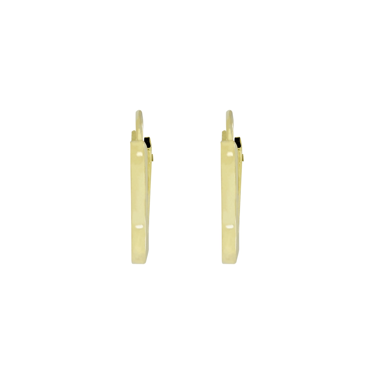 Candongas en oro amarillo de 18 Kilates, Plana, 1 mm. de ancho