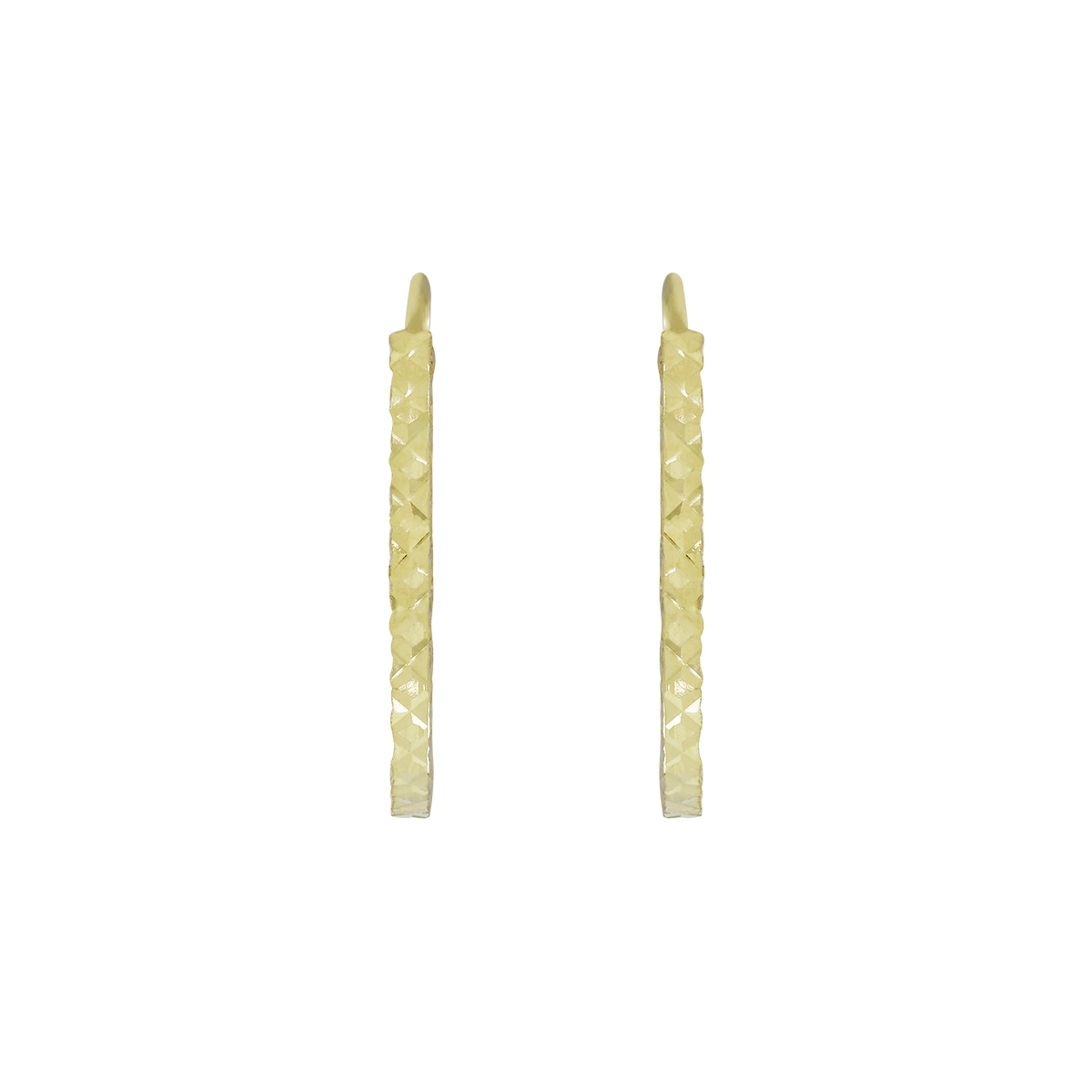 Candongas en oro amarillo de 18 Kilates con visos, Plana, 1 mm. de ancho