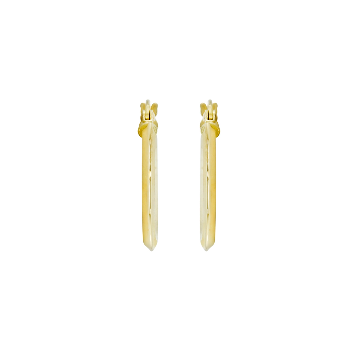 Candongas en oro amarillo de 18 Kilates, Angulo, 1.50 mm. de ancho