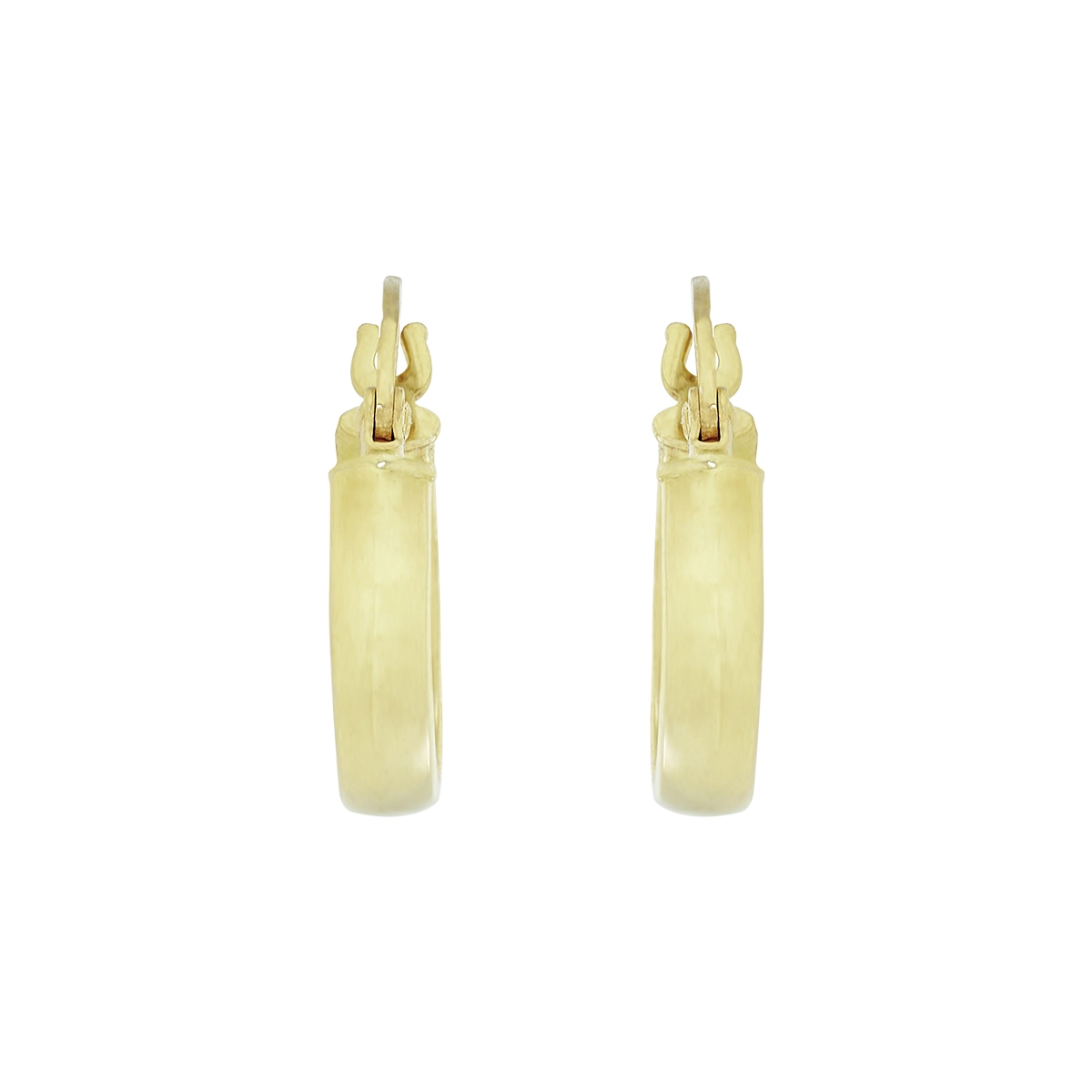 Candongas en oro amarillo de 18 Kilates, 1/2 caña, 2.50 mm. de ancho