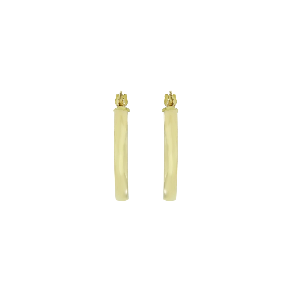Candongas en oro amarillo de 18 Kilates, 1/2 caña, 2.50 mm. de ancho