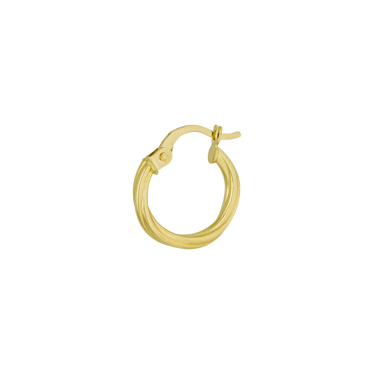 Candongas en oro amarillo de 18 Kilates, Melcocha, 2 mm. de ancho