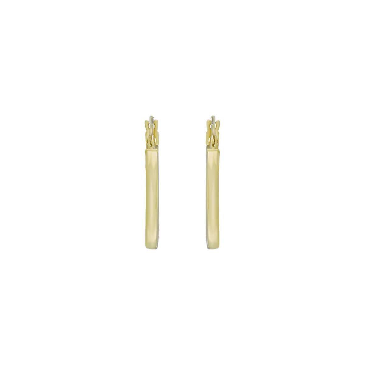 Candongas en oro amarillo de 18 Kilates, Plana, 2 mm. de ancho