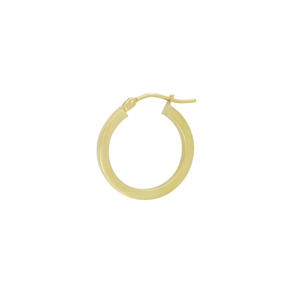 Candongas en oro amarillo de 18 Kilates, Plana, 2 mm. de ancho