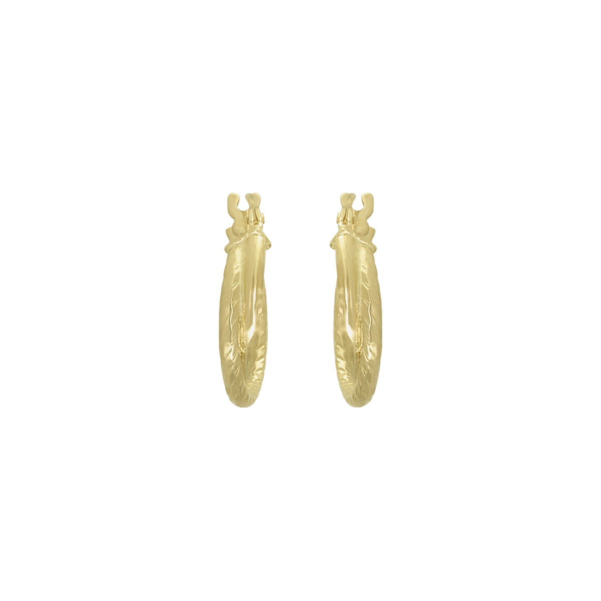 Candongas en oro amarillo de 18 Kilates con visos, Tubo, 3 mm. de ancho