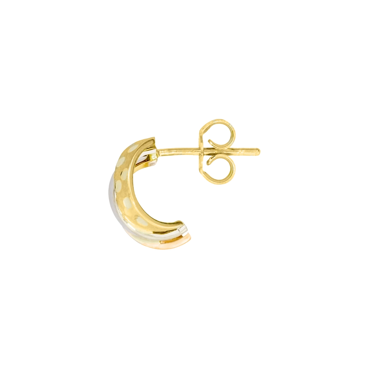 Topos en oro amarillo de 18 Kilates con visos satinado, Franja, 8 mm. de ancho