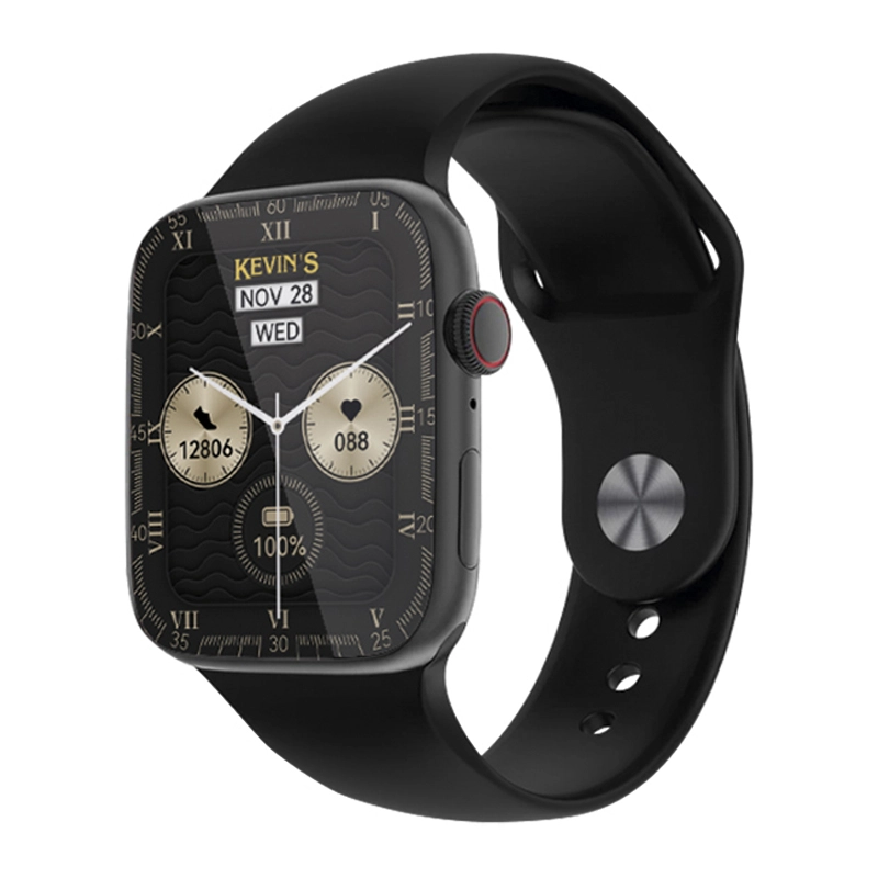 Reloj Kevins digital, Unisex, tablero rectangular color negro, estilo sin numeros, pulso cuero color negro