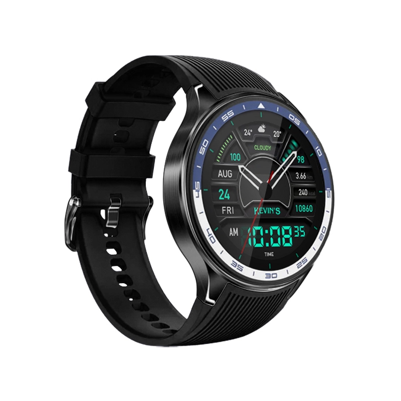 Reloj Kevins digital, para Hombre, tablero redondo color negro, estilo sin numeros, pulso silicona color negro