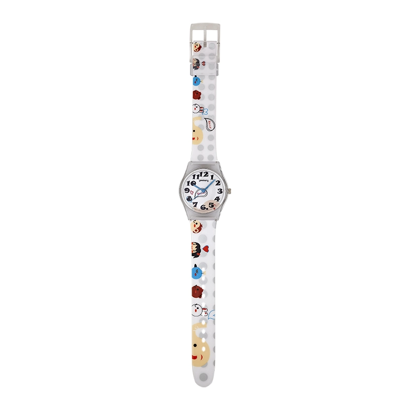 Reloj Reloj university analogo, para Mujer niña, tablero redondo color blanco, estilo arabigos, pulso plastico color blanco