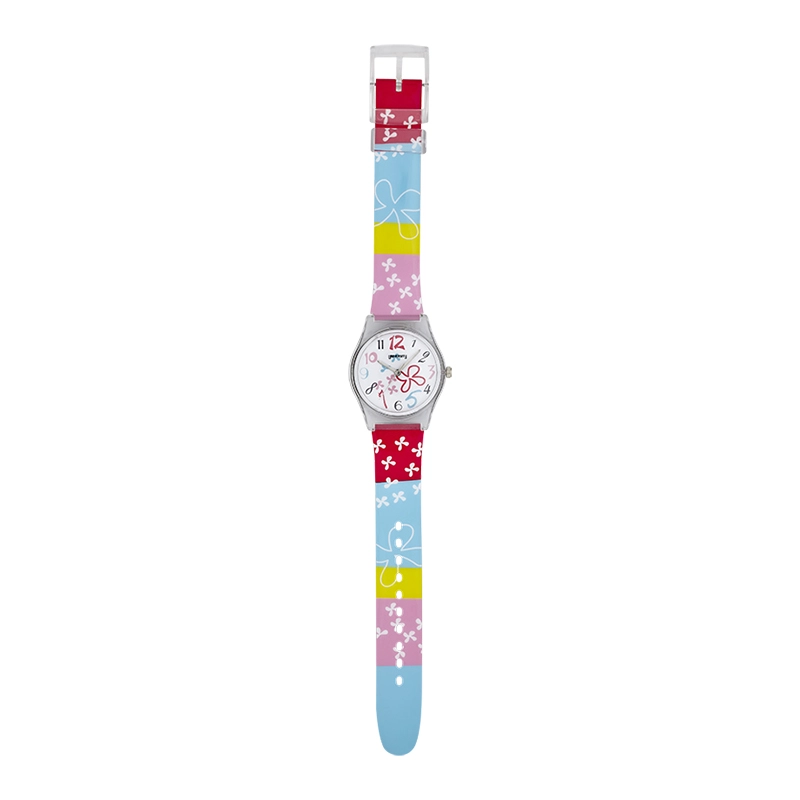 Reloj Reloj university analogo, para Dama, tablero redondo color blanco, estilo arabigos, pulso plastico color blanco