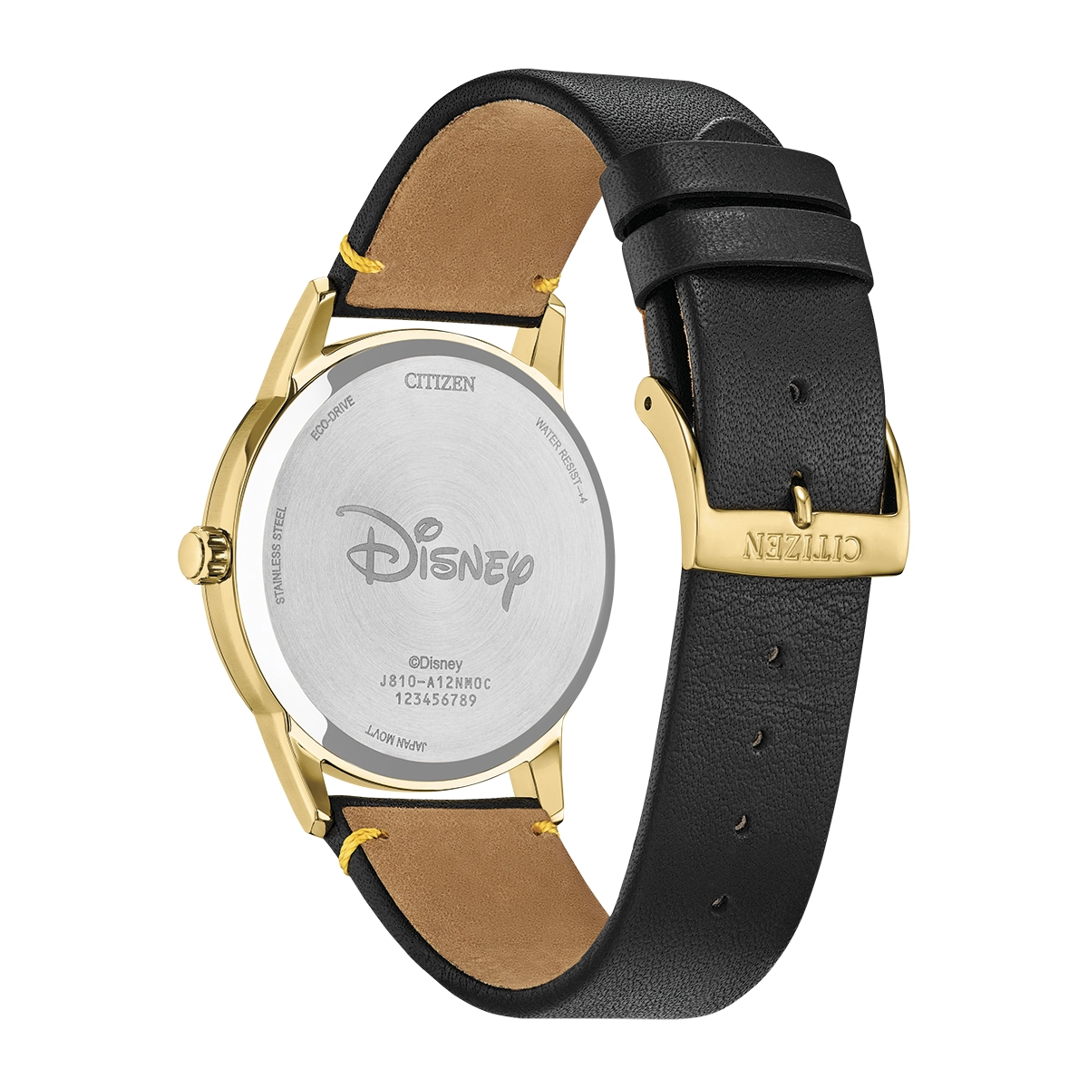 Reloj Citizen análogo, para Hombre, tablero redondo color negro, estilo puntos + arábigo, pulso cuero color negro, calendario