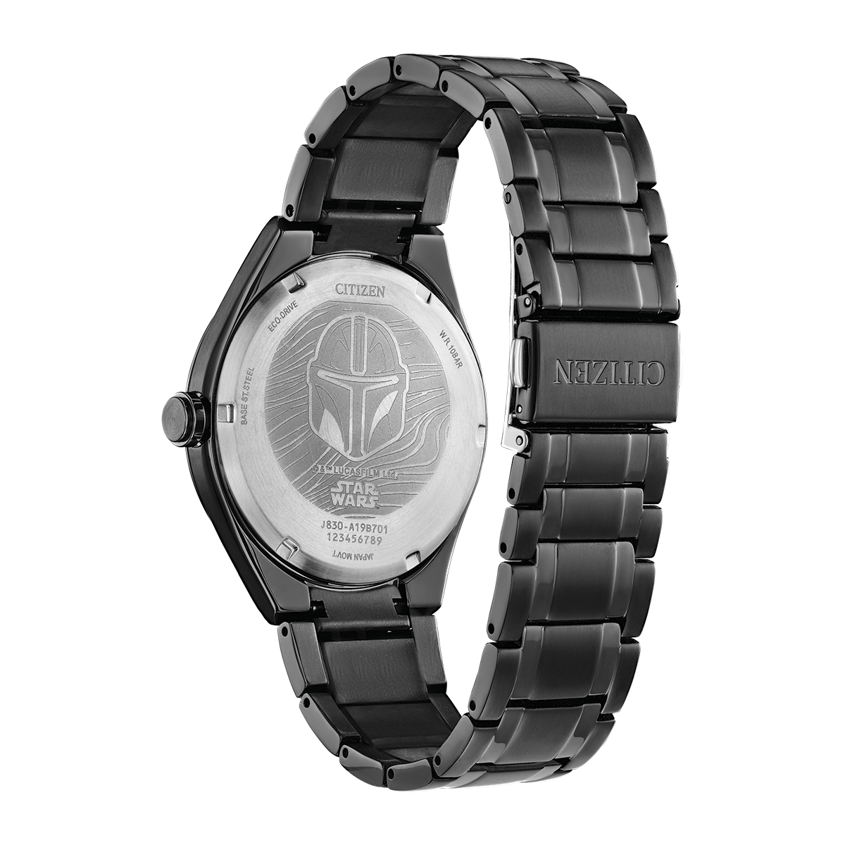 Reloj Citizen análogo, para Hombre, tablero redondo color gris, estilo puntos + arábigo, pulso acero color negro