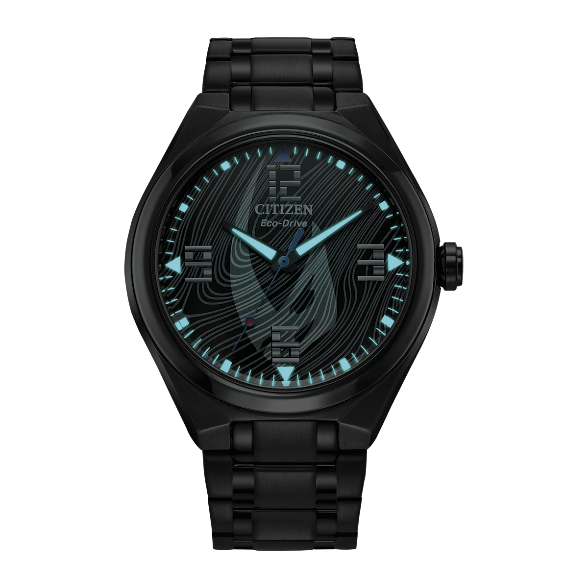 Reloj Citizen análogo, para Hombre, tablero redondo color gris, estilo puntos + arábigo, pulso acero color negro