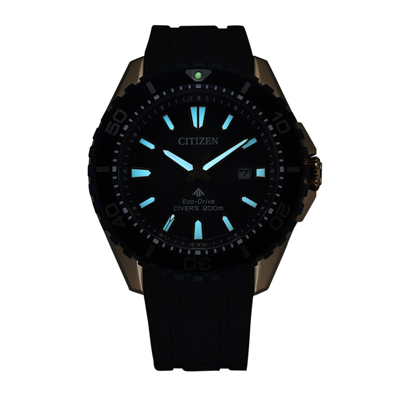 Reloj Citizen analogo, para Hombre, tablero redondo color azul, estilo index, pulso silicona color negro, calendario