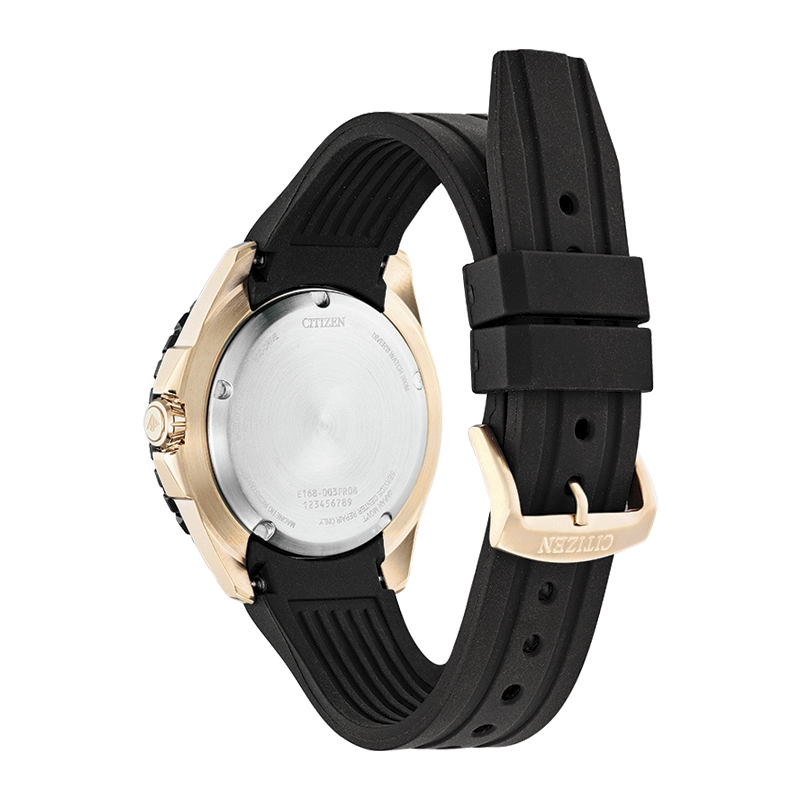 Reloj Citizen analogo, para Hombre, tablero redondo color azul, estilo index, pulso silicona color negro, calendario