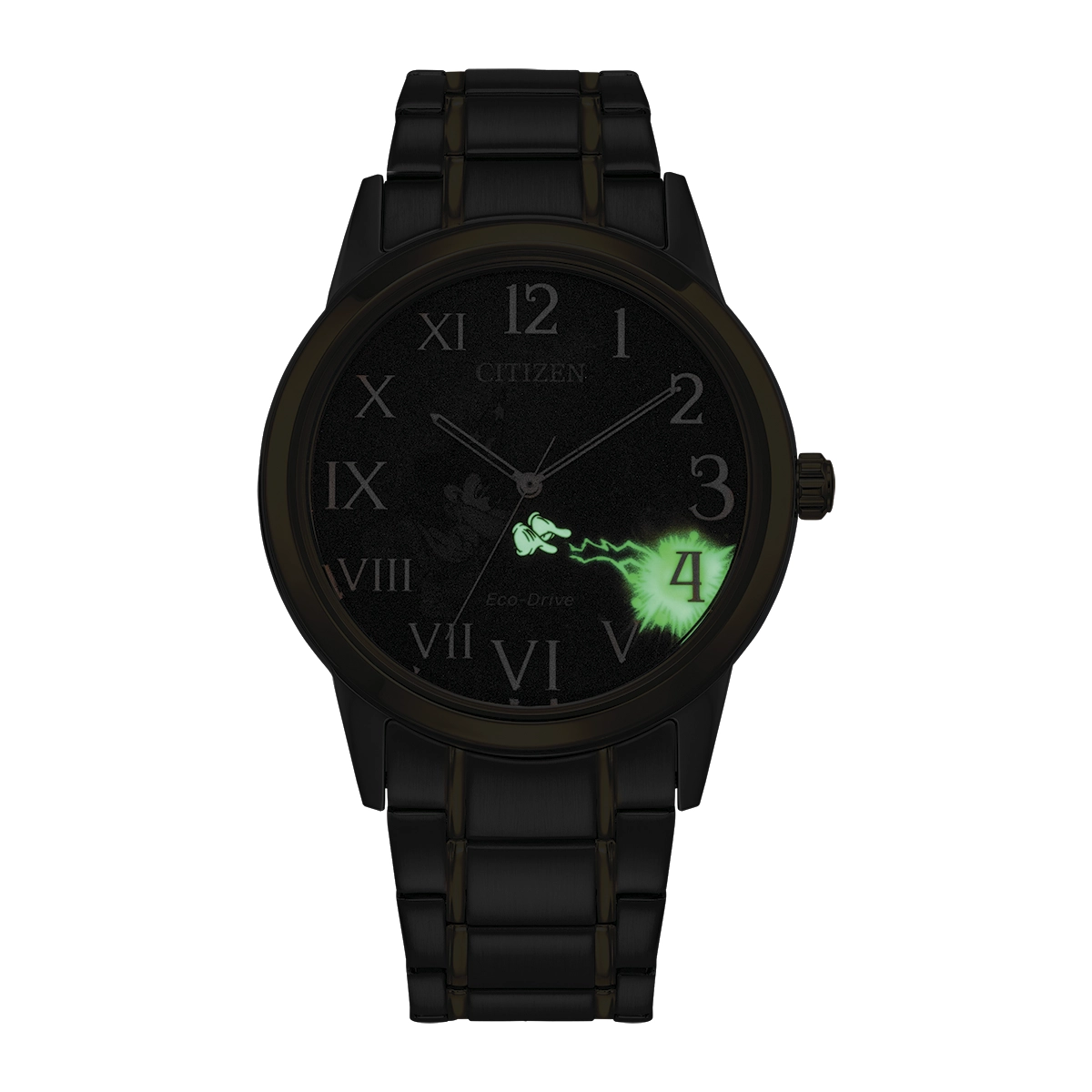 Reloj Citizen análogo, para Hombre, tablero redondo color azul, estilo arábigos + romanos, pulso acero colores plateado y dorado